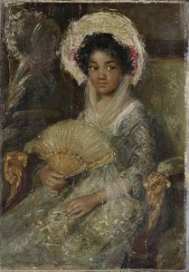 Jeune femme avec un éventail, vers 1906