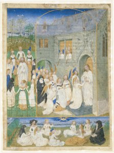Les saintes vierges accueillies par le Christ alors qu
