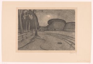Paysage avec ferme - Simon Moulijn (signed by artist)