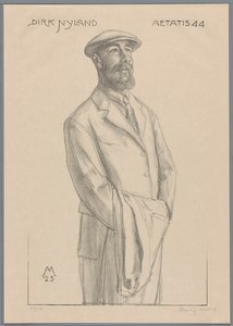 Portrait de Dirk Hidde Nijland avec un manteau sur le bras