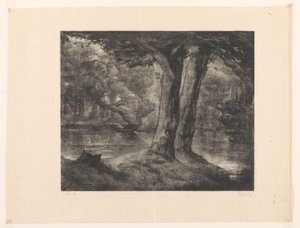 Eau dans une forêt - Simon Moulijn (signed by artist)