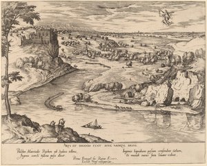 Paysage Fluvial avec Mercure et Psyché - Simon Novellanus after Pieter Bruegel the Elder