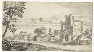 Paysage avec ruine