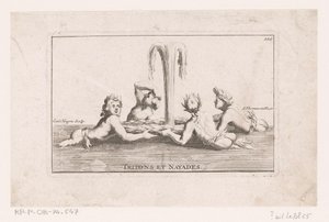 Sculpture de fontaine de tritons et naïades