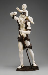Vieux mendiant portant un enfant, 1735-50 - Simon Troger