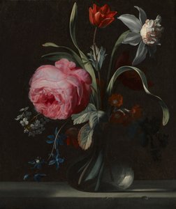Fleurs dans un vase, vers 1669 - Simon Verelst