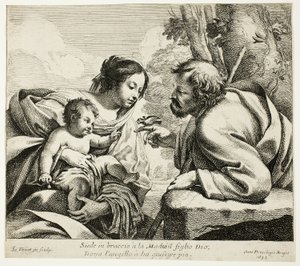 La Sainte Famille avec un oiseau