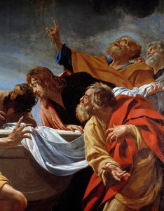 Les Apôtres au tombeau de la Vierge (détail) - Simon Vouet