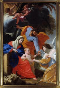 Le Repos de la Sainte Famille. Peinture par Simon Vouet (1590-1649) 1639 Grenoble, Musée des Beaux-Arts