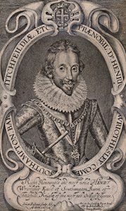 Henry Wriothesley, comte de Southampton, mécène de William Shakespeare, vers 1617 1894 - Simon de Passe