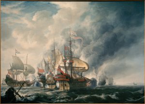 Amiral Joris van Spilbergen dans la bataille au large des côtes du Pérou, 17 juillet 1615