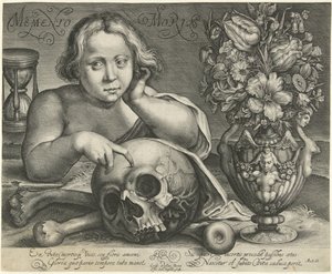 Enfant avec crâne (Vanitas) - Simon van de Passe