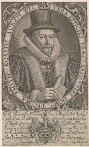 Sir Thomas Smith, premier gouverneur de la Compagnie des Indes orientales, ambassadeur en Russie 1604-1605, 1617 - Simon van de Passe
