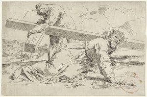 Le Christ succombe sous le poids de la croix - Simone Cantarini