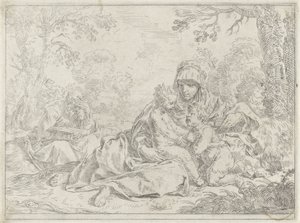 Sainte Famille avec le jeune Jean-Baptiste