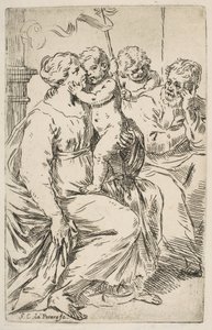 Sainte Famille avec Saint Jean-Baptiste, vers 1640-1642 - Simone Cantarini