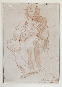 Mère allaitant son enfant - Simone Cantarini