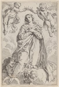 Le Couronnement de la Vierge - Simone Cantarini