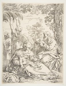 La Sainte Famille se reposant lors de leur fuite en Égypte, vers 1637-1639