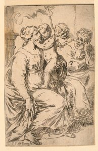 La Sainte Famille avec Saint Jean - Simone Cantarini