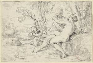 Vénus et Adonis - Simone Cantarini