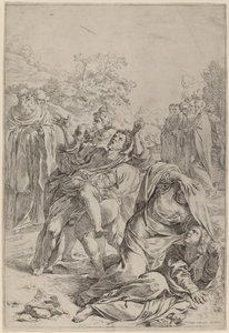 Saint Benoît guérissant le possédé - Simone Cantarini after Lodovico Carracci