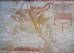 La mort chevauchant et visant une flèche