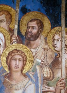 Maestà, détail des saints (détail)