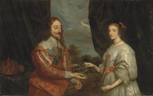 Double portrait du roi Charles Ier et de la reine Henriette Marie - Sir Anthony van, Dyck