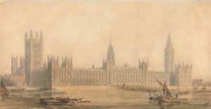 Vue en perspective : les nouvelles Chambres du Parlement - Sir Charles Barry