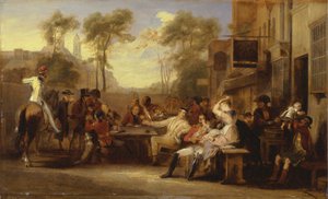 Les pensionnaires de Chelsea recevant la Gazette annonçant la bataille de Waterloo
