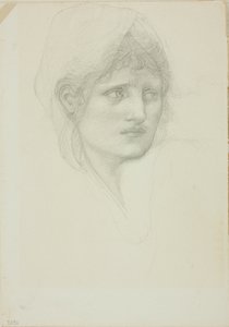 Tête Drapée, Yeux Regardant vers la Droite - Sir Edward Burne Jones