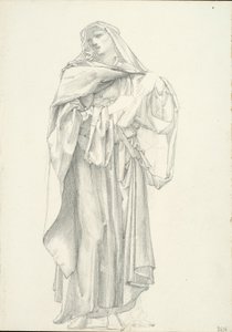 Figure masculine drapée (carnet de croquis #2614) - Sir Edward Burne Jones