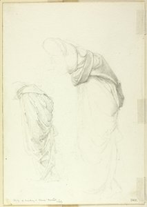 Draperie, deux études pour Le Miroir de Vénus