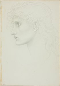 Tête de fille tournée vers la gauche - Sir Edward Burne Jones