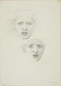 Tête de Méduse, deux études pour la Méduse Rondanini - Sir Edward Burne Jones