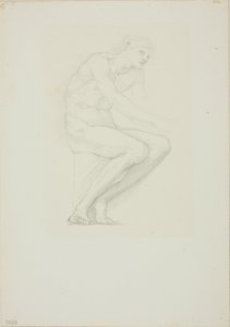 Homme Nu Assis - Sir Edward Burne Jones