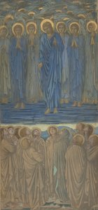 Ascension du Christ Actes I, 1-9: Étude pour vitrail, vers 1875-84 - Sir Edward Coley Burne Jones