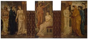 Cupidon et Psyché - Fresques du Palais Vert - Les sœurs de Psyché lui rendent visite chez Cupidon, 1881
