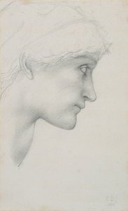 Tête, 1885 - Sir Edward Coley Burne Jones