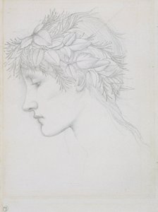 Tête couronnée de feuilles