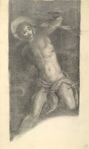Étude de Saint Sébastien de Tintoretto dans la Scuola Grande di San Rocco, 1859 ou 1862 - Sir Edward Coley Burne Jones