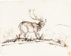 Un Cerf Bramant - Sir Edwin Landseer