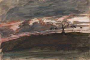 Coucher de soleil orageux, Legh Park, Wiltshire - Sir George Hayter