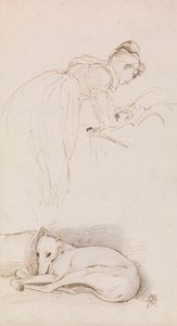 Études de femme et de lévrier