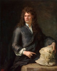 Portrait du sculpteur sur bois Grinling Gibbons, 1648-1721, avant 1690 - Sir Gotfrey Kneller