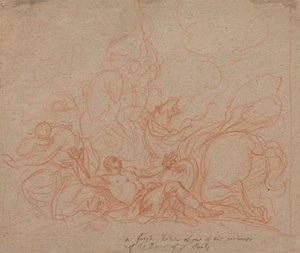 Esquisse pour "La Conversion de Saint Paul" pour le dôme de la cathédrale Saint-Paul - Sir James Thornhill