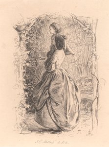 Heureux printemps. Femme et enfant regardant un oiseau dans un nid. - Sir John Everett Millais