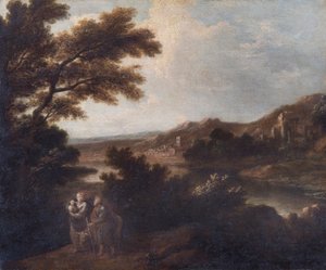 Paysage avec la fuite en Égypte, 18ème siècle - Sir Joshua Reynolds