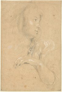 Jeune femme de profil